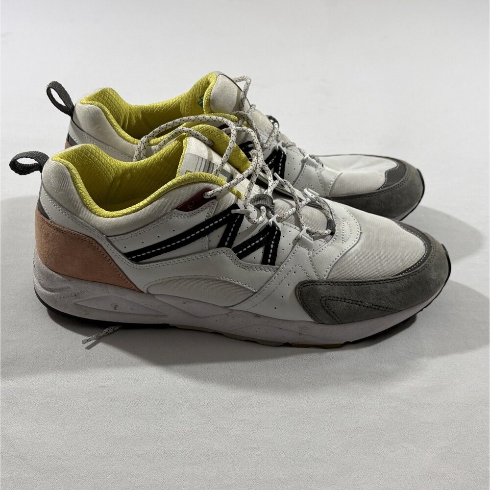 Karhu Fusion 2.0 Shoes Spring Festival White Yellow Leather Sneakers Mens Sz 13